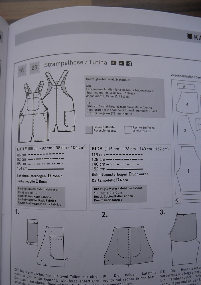 Exemple de tutoriel issu d'un magazine de Katia Fabrics