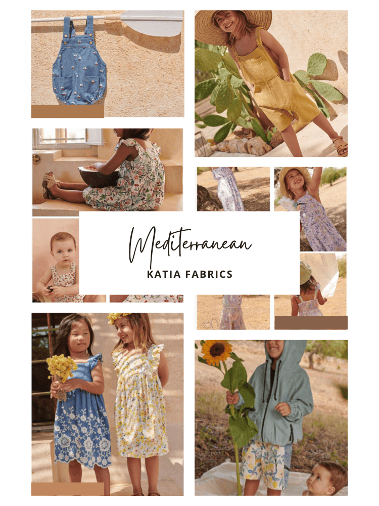 Moodboard du magazine Mediterranean de Katia Fabrics