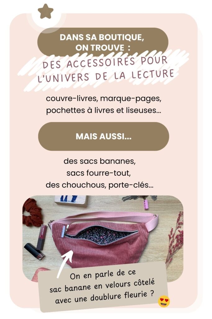 Un sac banane en velours côtelé rose avec une doublure fleurie